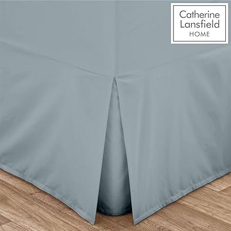 Catherine Lansfield Lenzuolo Non Stiro Pieghettato Base Valance Sheet Colore Carta Da Zucchero