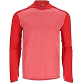 Simms SolarFlex UPF 50+ Shirt - Premium Sun Protection Hoodie for Men, Lightweight, Quick-Dry, Breathable Outdoor Apparel for Men (Cutty Red Htr/Cutty Red, Medium)