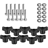 POWERTEC 71068 T-Track Knobs with 1/4-20 by 1-1/2" Bolts and Washers(Set of 10)