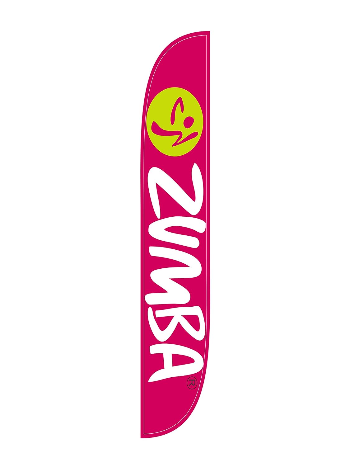 Zumba Fitness Feather Flag Advertising Banner Sign No Wind Design