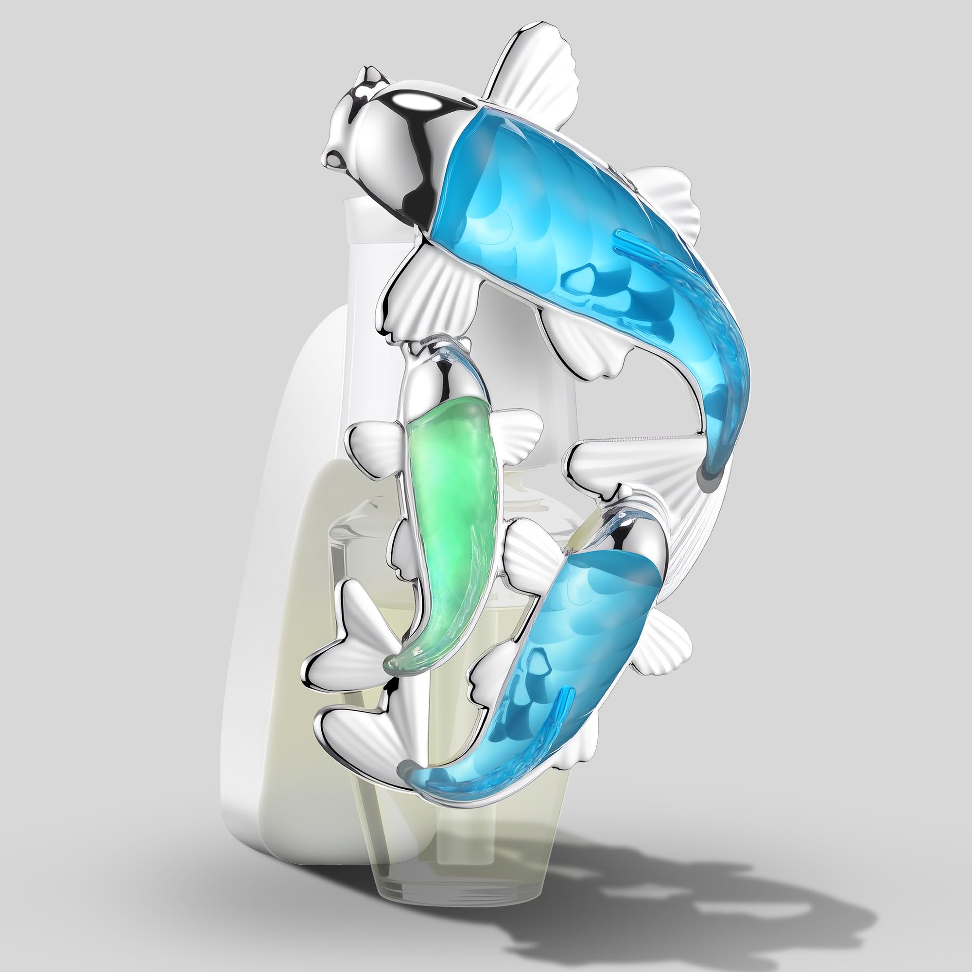 Photo 1 of ***damaged green fish***Hohean 1 Pack Wall Fragrance Plug in Compatible with Bath and Body Works WallFlower Fragrances, Scent Diffuser with Night Light, ETL Certified, Long Lasting Scented Warmer for Home(Elegant Fish Style)