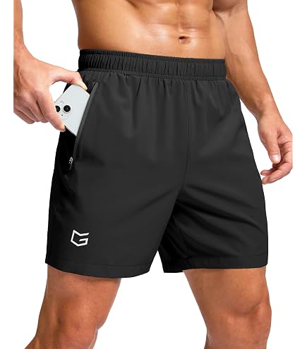 Soothfeel Men's Running Shorts with Zipper Pockets 9