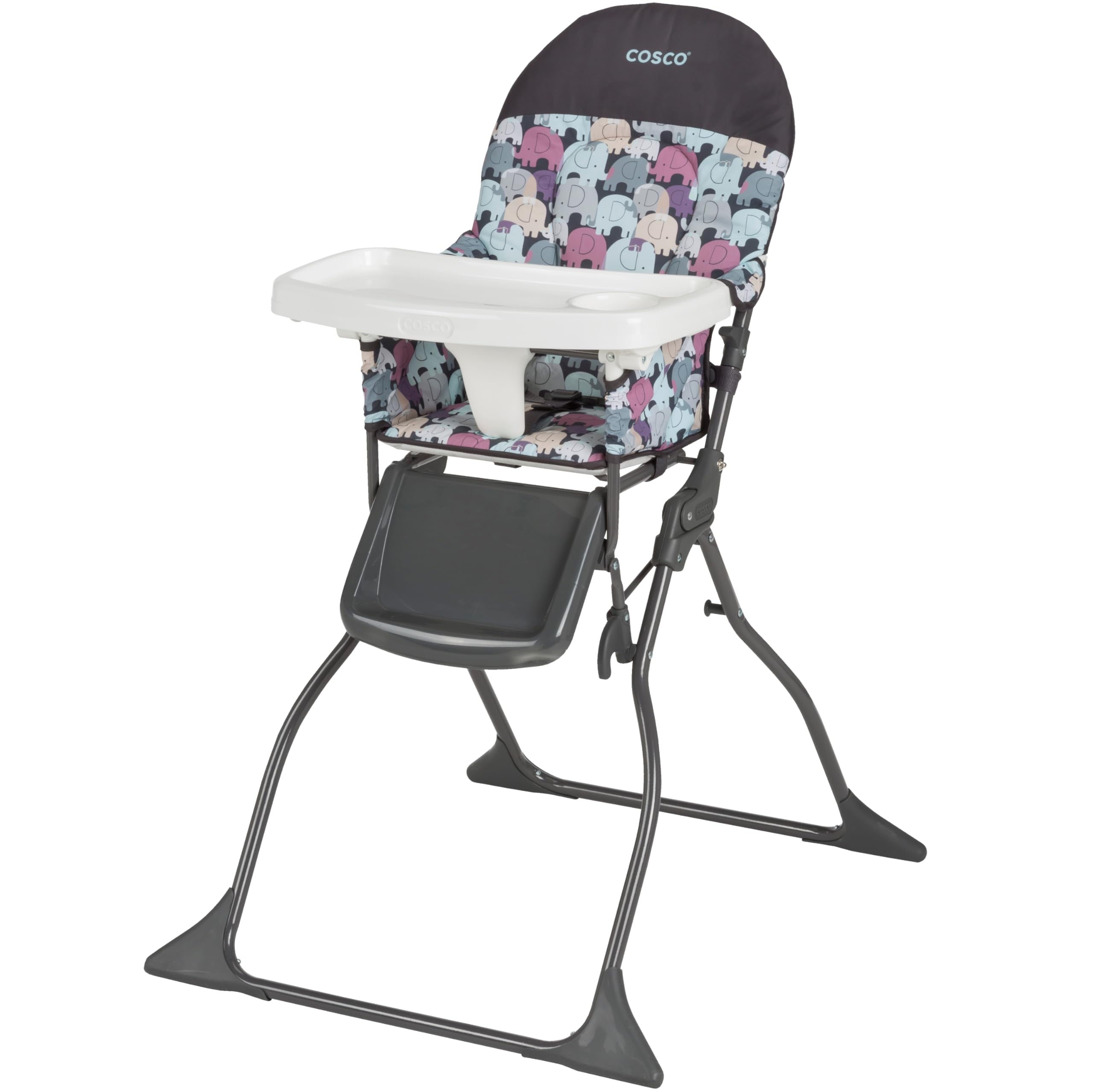 Photo 1 of Cosco Kids Highchair for Baby, Simple Foldable High Chair, Convenient, Lightweight, and Compact Design, Elephant Puzzle