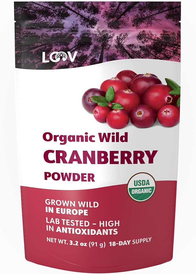 Organic Wild Cranberry Powder, Made from 100 Whole Organic Cranberry