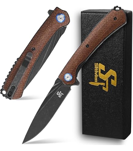 Amazon.com : Sitivien ST261 Damascus Steel Folding Knife, VG10