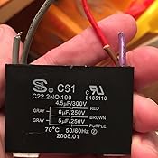 Amazon Com Ceiling Fan Capacitor Cbb61 4uf 5uf 6uf 5 Wires Home