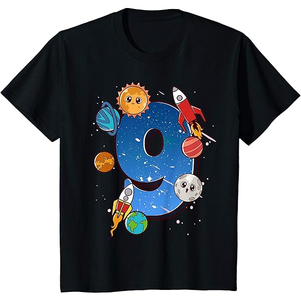 planet kyu Tシャツ　The Birthday Amazon.com: Boys 5th Birthday Party Outfit 5 Years Old Space