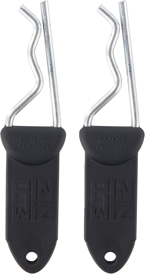 Pin Wiz Trailer Hitch Clip, Black, 2 Pack KnuckleSaving Cotter Clip Is Compatible With Most