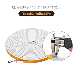 Weather Stripping Door Seal Strip 1/2“W X
