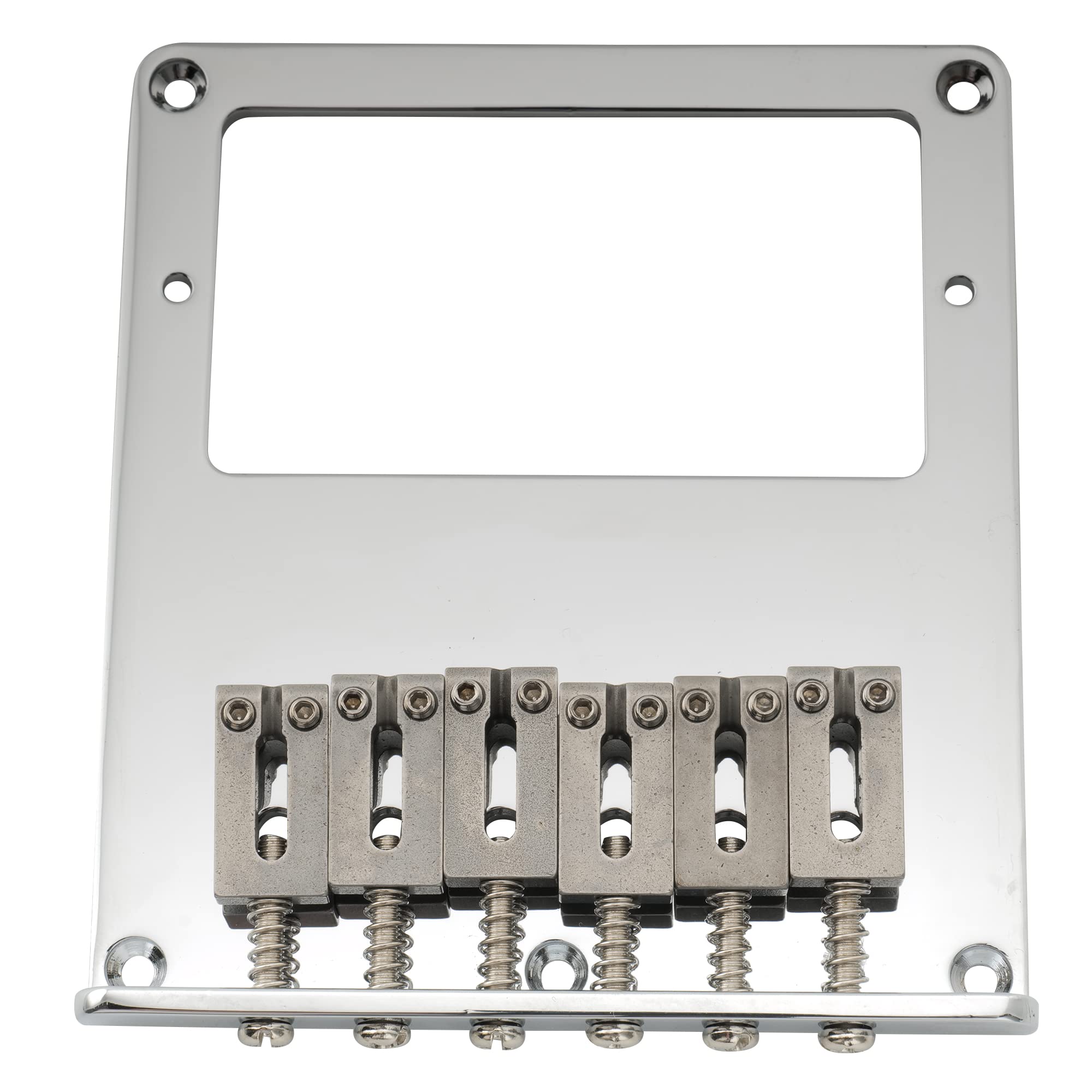 Musiclily Pro 54mm Tele Humbucker Bridge with 6 Stainless Steel Saddles for Telecaster Style Electric Guitar, Chrome