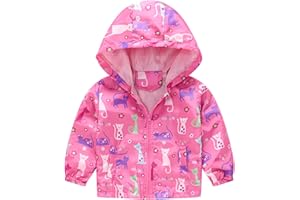 Happy Cherry Toddler Spring Fall Windbreaker Jacket Cartoon Printed Hoodie Mesh/Fleece Liner