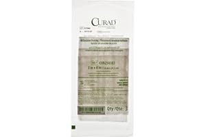 CURAD Sterile Non-Adherent Oil Emulsion Gauze Dressing, 3" x 8", Perfect fro Wound Care, Pack of 3