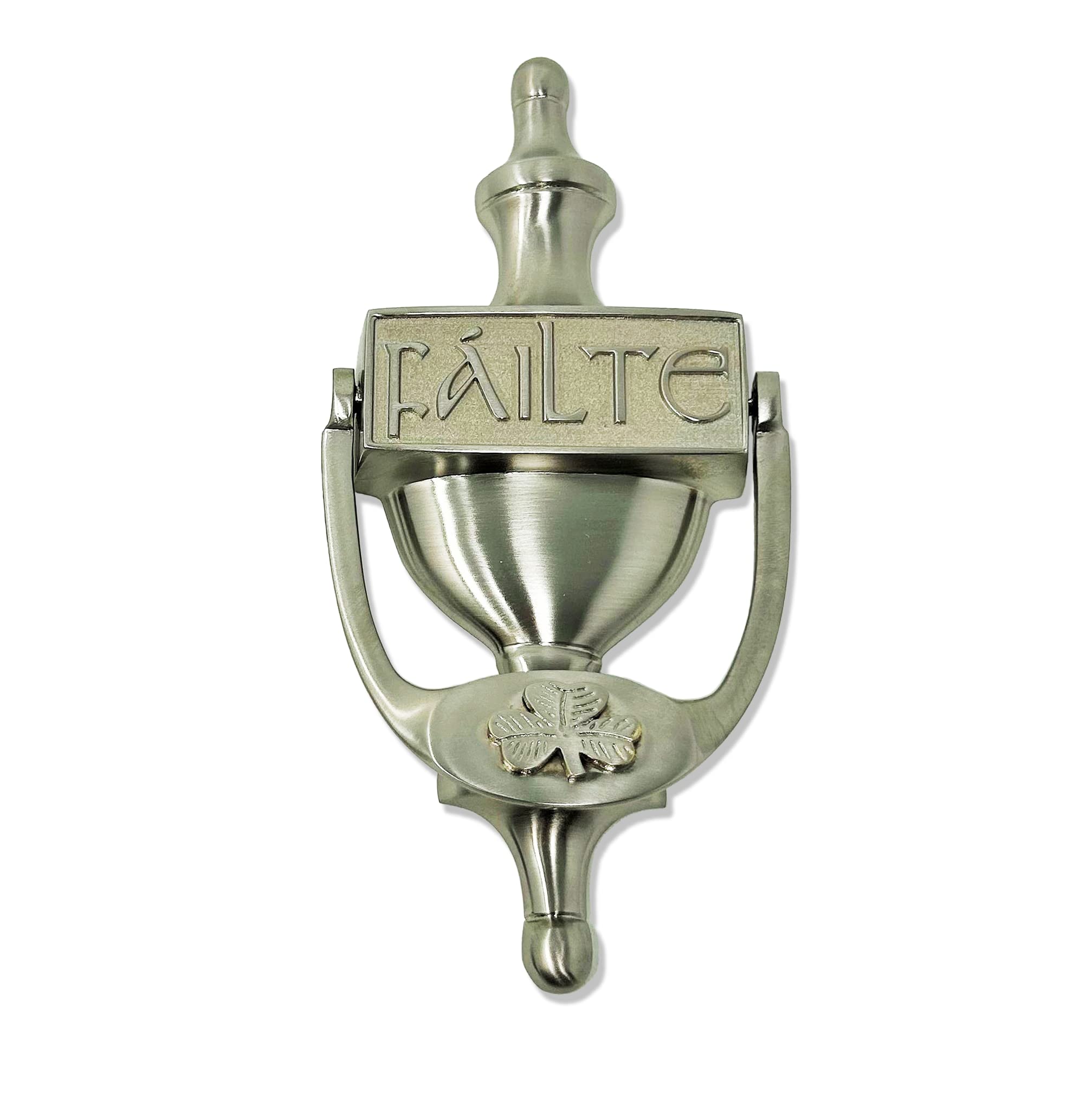Exclusively Irish Door Knocker for Front Door, Failte Shamrock 20.3 cm