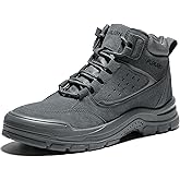 Furuian Steel Toe Boots for Men Women Comfortable Lightweight Work Boots for Men Slip Resistant High Top Steel Toe Safety Shoes Puncture Proof Indestructible Construction Shoes