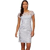 Adrianna Papell Women's Embroidered Cutout Sheath Dres