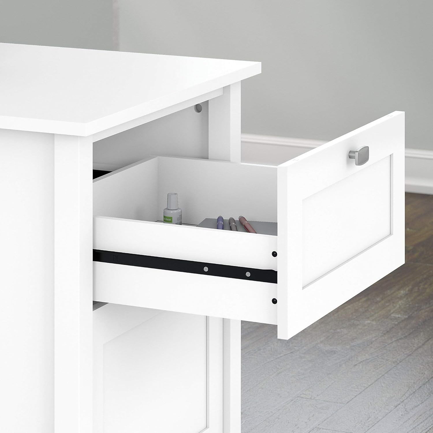 Bush Furniture Broadview 2 Drawer File Cabinet in Pure White: Furniture & Decor