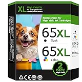 65XL Black/Tri-Color Ink Cartridges (2-Pack) for HP