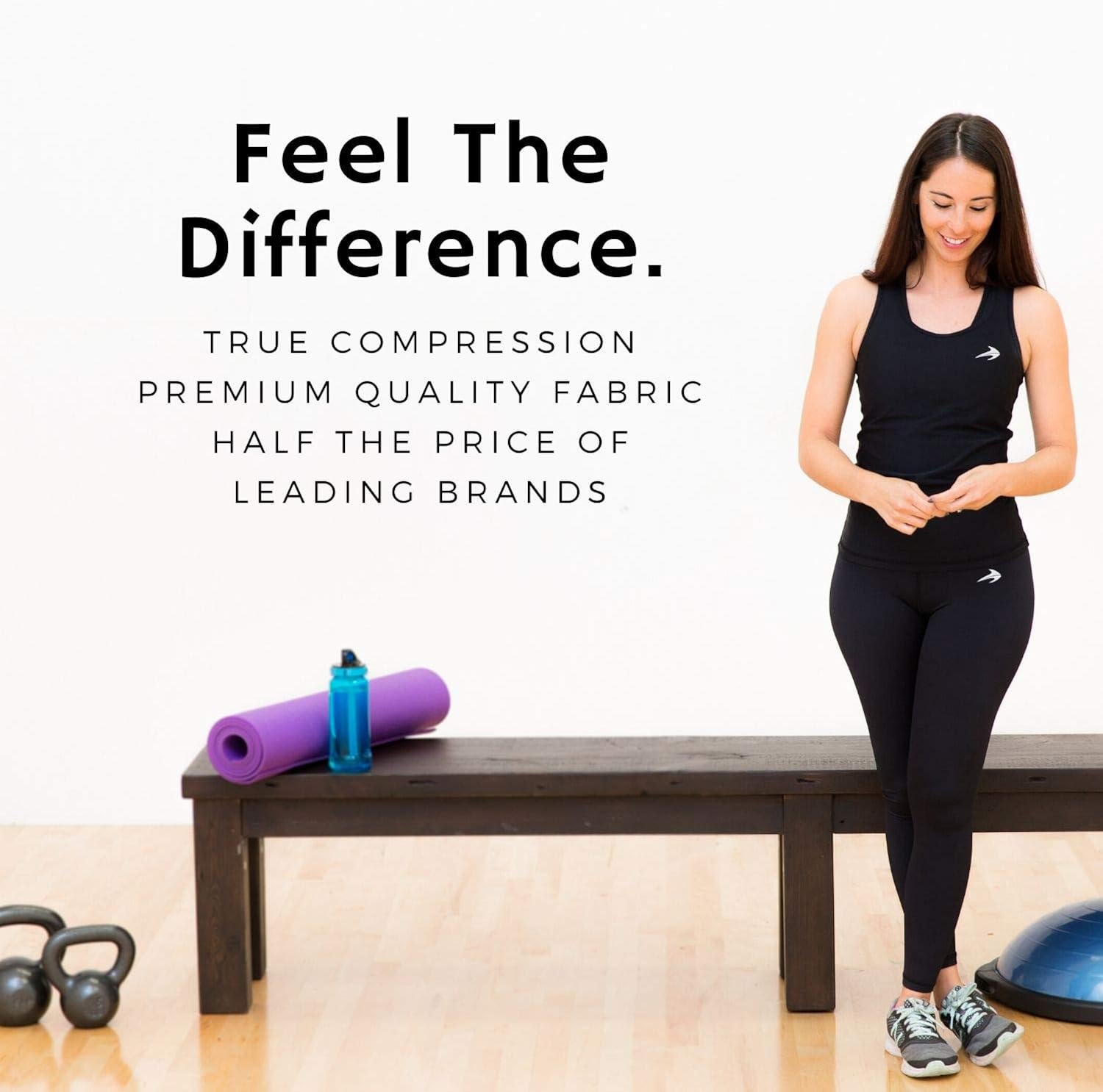CompressionZ High Waisted Women's Leggings - Compression Pants for Yoga Running Gym & Everyday Fitness : Clothing