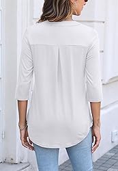 Halife Ladies Tops and Blouses Dressy 3/4 Sleeve