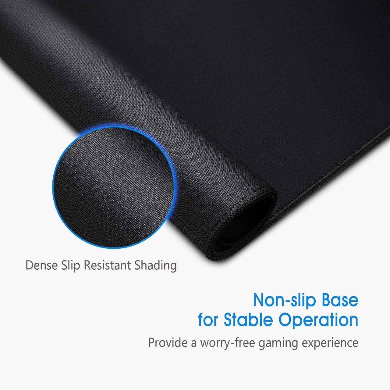 VicTsing [30% Larger] Extended Gaming Mouse Pad with Stitched Edges, Long XXL Mousepad (31.5x15.7In), Desk Pad Keyboard Mat, Non-Slip Base, Water-Resistant, for Work & Gaming, Office & Home, Black : Office Products