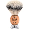 Parker - 100% Silvertip Badger Men's Shaving Brush & Stand - Olivewood