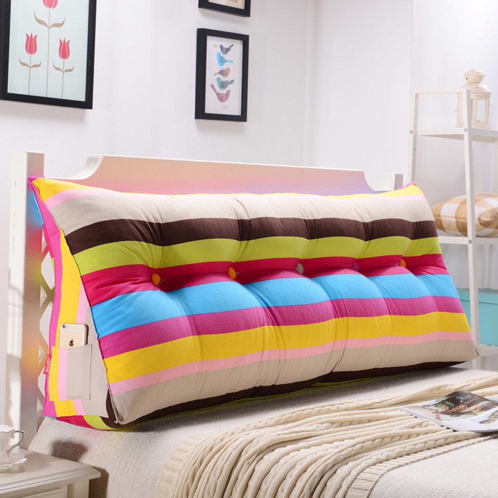 HAOLY Stripe bolster triangular large wedge pillow,Headboard reading
