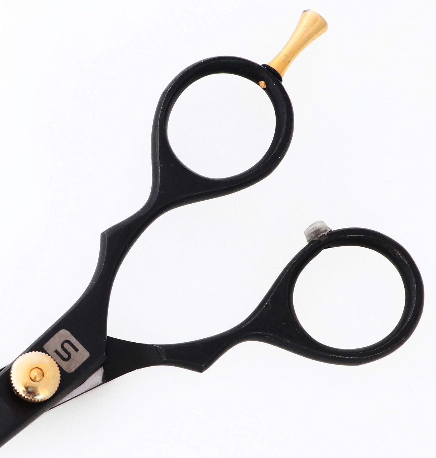 Professional Beard Moustache and Hair Scissors Deep Black 5.5 inch - Image 4