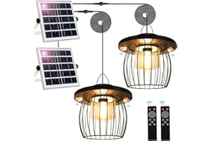 AEQ Solar Shed Light Indoor Outdoor, Solar Gazebo Lights Work in Daytime with Dual Motion Sensor/5 Modes/Remote Control, Waterproof Garage Lights with for Porch Shed Garage Barn