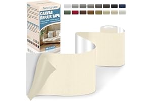 Nexkayee Canvas Repair Tape, Self-Adhesive Fabric Patch for Sofas, Tents, Sunshades, Chairs and Boat Covers, 4×71 Inches, Beige