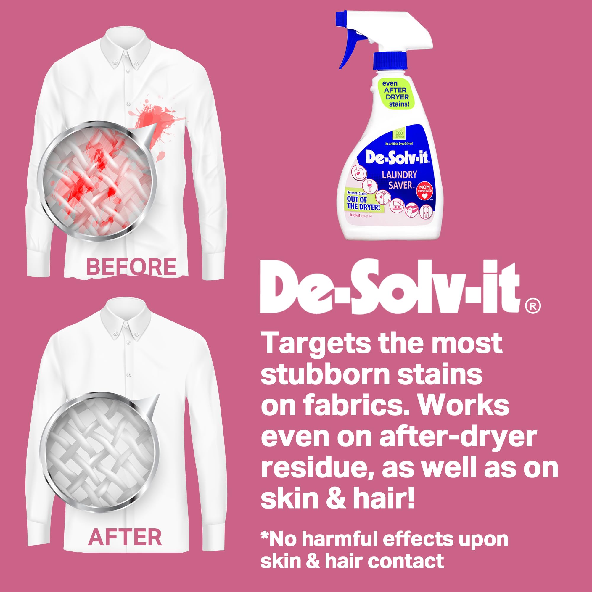 Orange-Sol De-Solv-It Laundry Saver, Instant Stain Remover for Laundry, Hair & Skin-Safe, 12-Ounce
