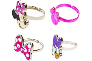 LUV HER Kids Jewelry: 4-Piece Adjustable Rings for Girls, Ring Sets with metal charm Fashion Girls Jewelry Ages 4+