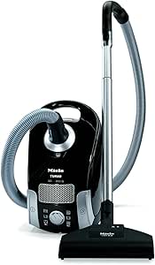 Miele Turbo Team Canister Vacuum, Obsidian Black