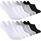 COOVAN Womens No Show Socks 7 Pack Cotton Low Cut Anti-slid Invisible Short Ankle Socks with Non Slip Grip