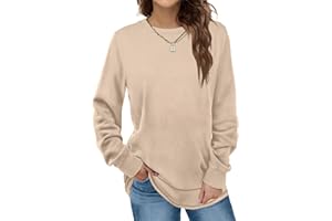 Dofaoo Sweatshirts for Women Crewneck Long Sleeve Shirts Tunic Tops for Leggings