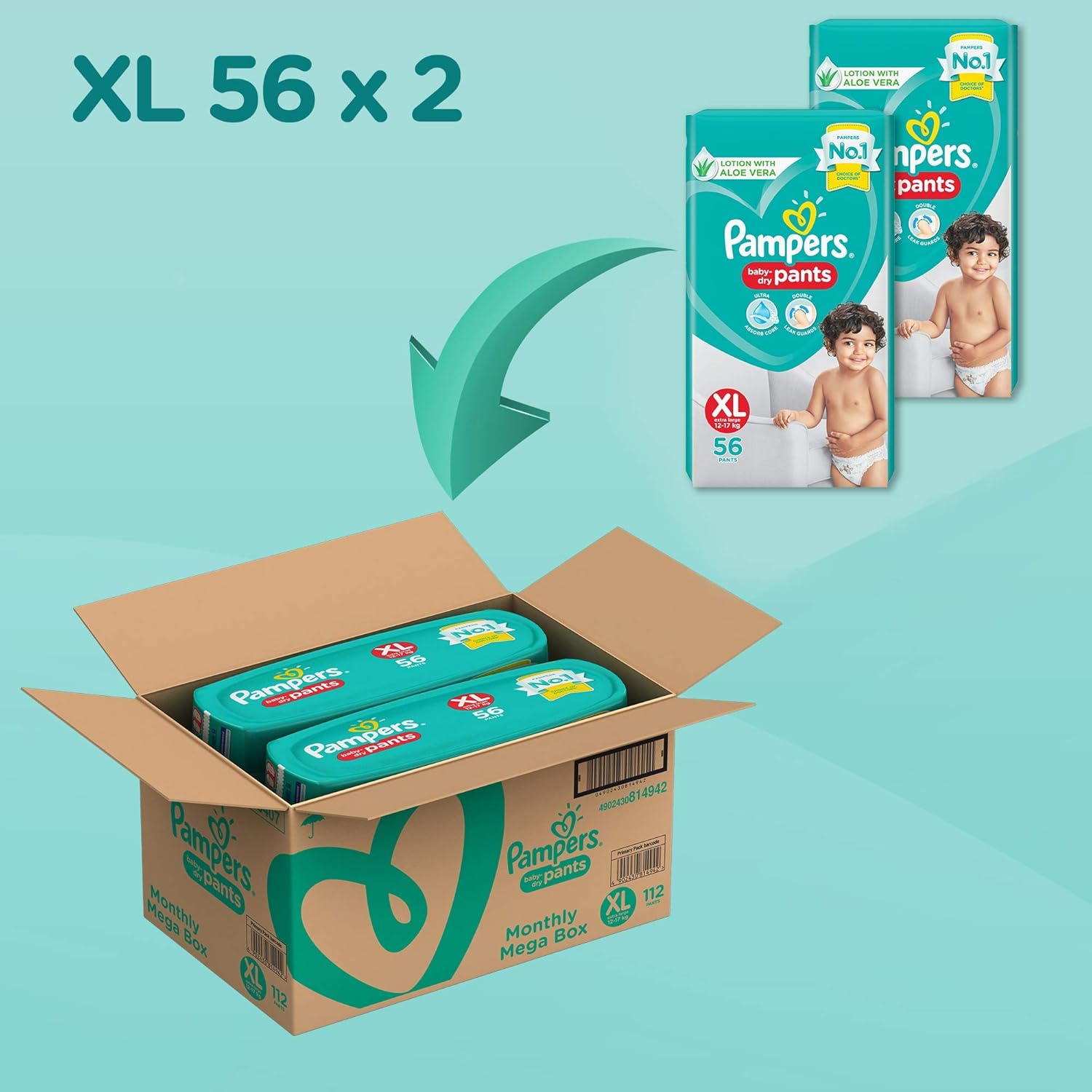 pampers xl pants 112 price