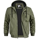 Yufawow Men Detroit Jacket Warm Fleeced Lined Heavy Duty for Cold Weather Outdoor Work Winter Casual Clothes