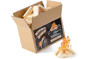 HuoYmut Mini Fire Stick Wood,3.5" Lengths Kiln Dried Pine Small Firewood,Barkless Kindling Fire Logs,Fire Pit Accessories Great for Tabletop Fire Pit,Fireplace,Mini Mesa Wood,4 Lbs