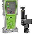 Huepar LR-8RG Laser Receiver, Compatible with All Huepar and Pro Laser Levels, ±1/17 In, Up to 200Ft, Green & Red Beams Laser Detector, Two-Sided LED Prompt, Magnet, Clamp Included