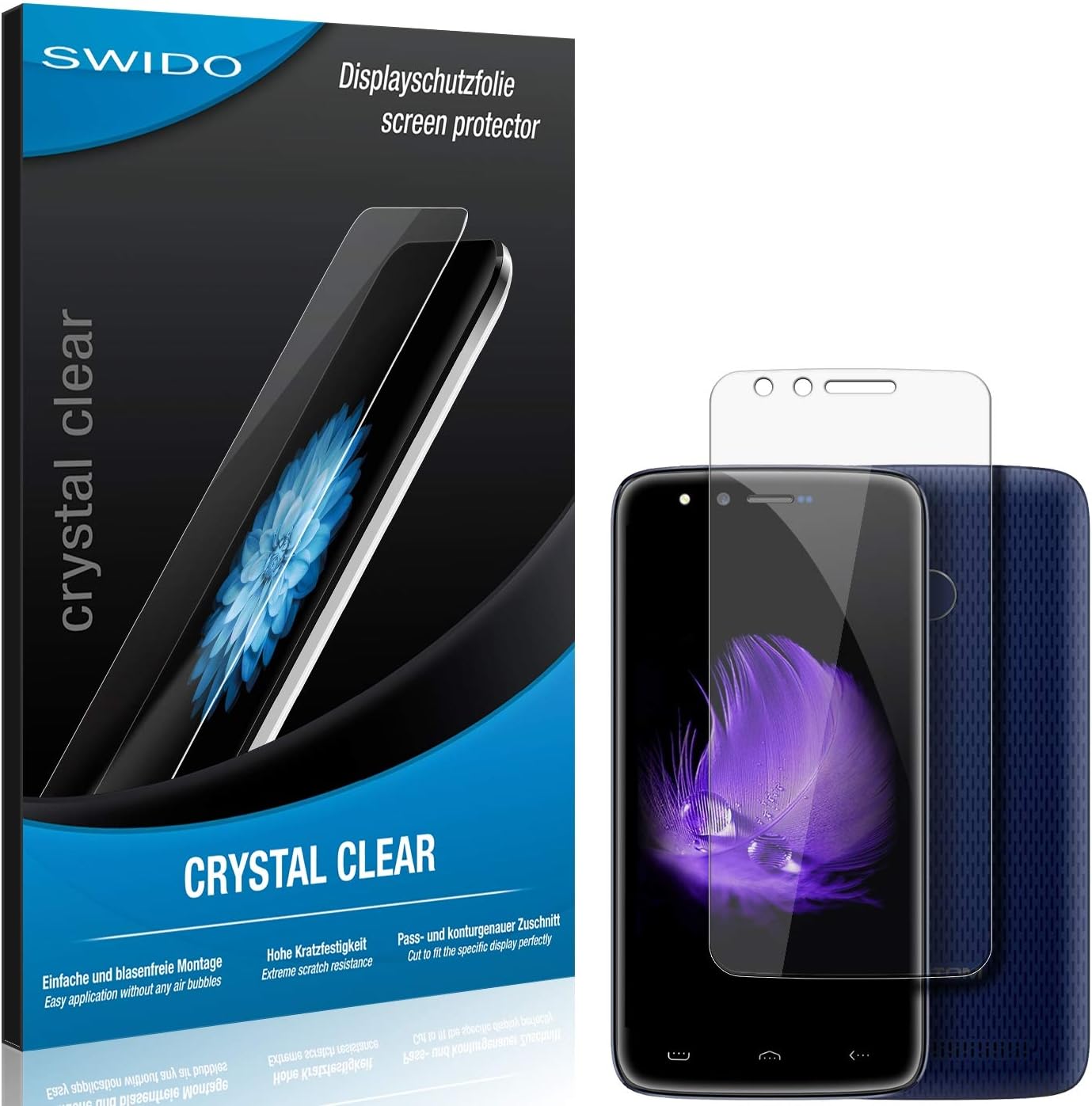 4 x SWIDO® Screen Protector Homtom HT50 Screen Protection Film "CrystalClear" invisible