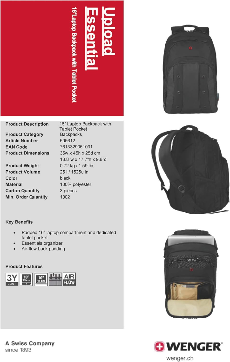 wenger upload backpack