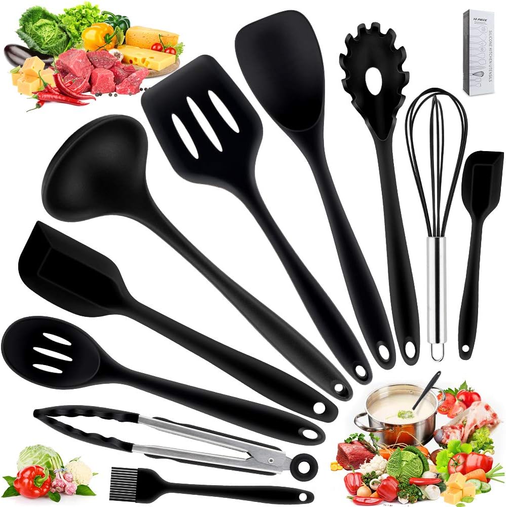 Set Utensili Da Cucina TINA&CO 15 Pezzi In Silicone E Acciaio | Antigraffio | Resistente Al Calore | Lavabile In Lavastoviglie