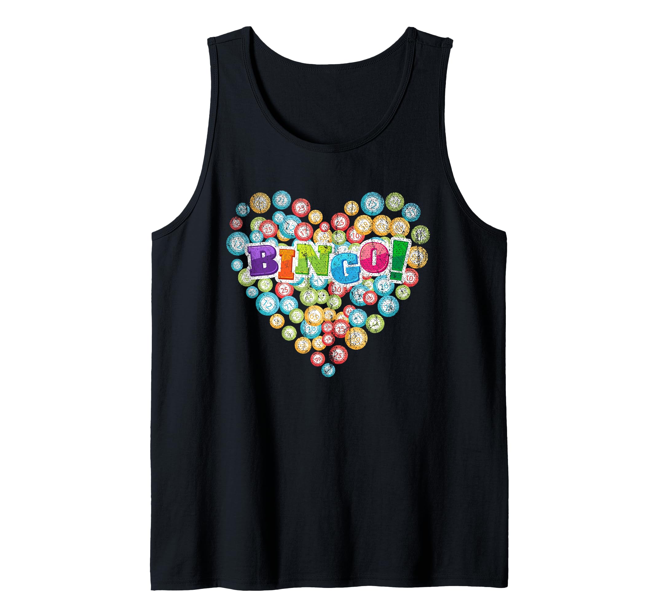Heart Bingo Player Gambling Lottery Bingo Caller Gift Bingo Tank Top