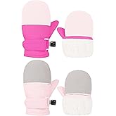 Slivery Color Toddler Gloves Baby Mittens Winter Warm Lined Fleece Gloves Waterproof Snow Baby Girls Mitten for Boys