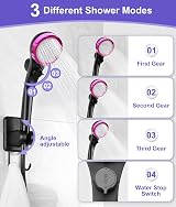 WADEO Portable Camping Shower 6000mAh Battery LED Display Outdoor Kit view 7