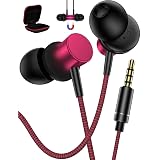 3.5mm Wired Earbuds Noise Canceling in Ear Earphones 3.5mm Headphone Plug with HD Mic for PC Laptop Nintendo Switch Chromebook Students HiFi Stereo Headsets for Clear Call Video Meeting Gaming Music