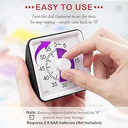 Secura 60-Minute Visual Timer, Timer for