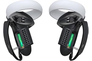 KIWI design Upgraded Controller Grips Cover Accessories Compatible with Quest 2, with Battery Opening Protector with Knuckle 