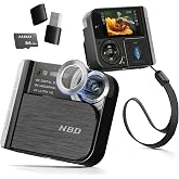 4K 64MP Pocket Digital Camera for Photography,Dual‑Screen Auto Focus,Black | 5X Digital Zoom,21 Filters,CPL Filter Compatible,64GB TF Card, Swipe‑to‑Power‑On,USB Charging, Outdoor Portable Camera