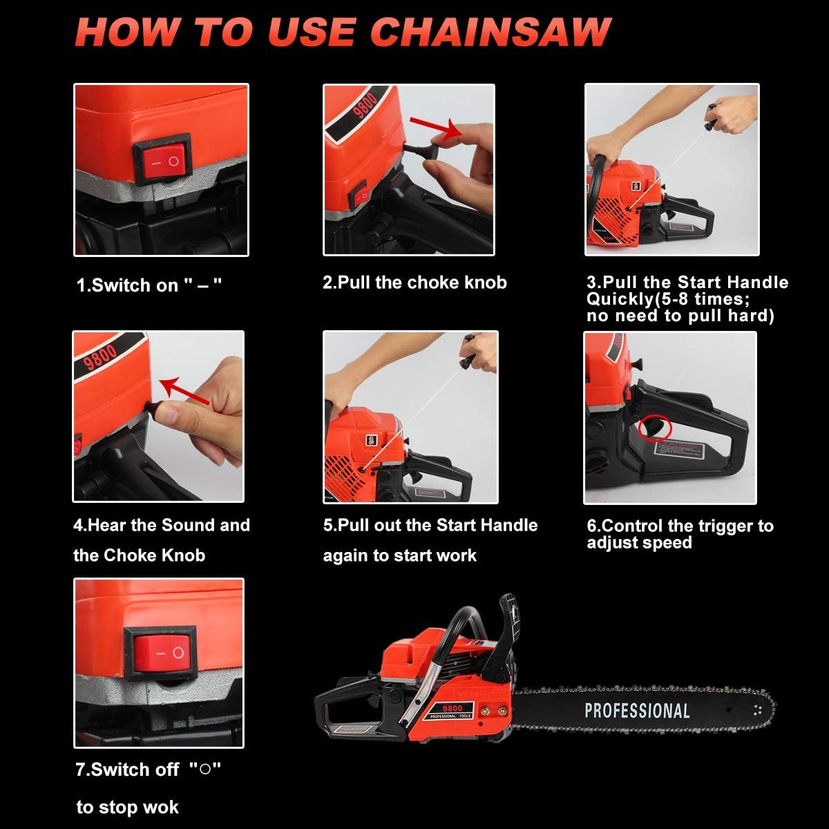 AUTOJARE YJ5201 Chainsaws product image 6
