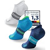 Juclise Bamboo Viscose Compression Tab Running No Show Sport Socks Men Moisture Wicking Cushioned Anti-Blister Breathable